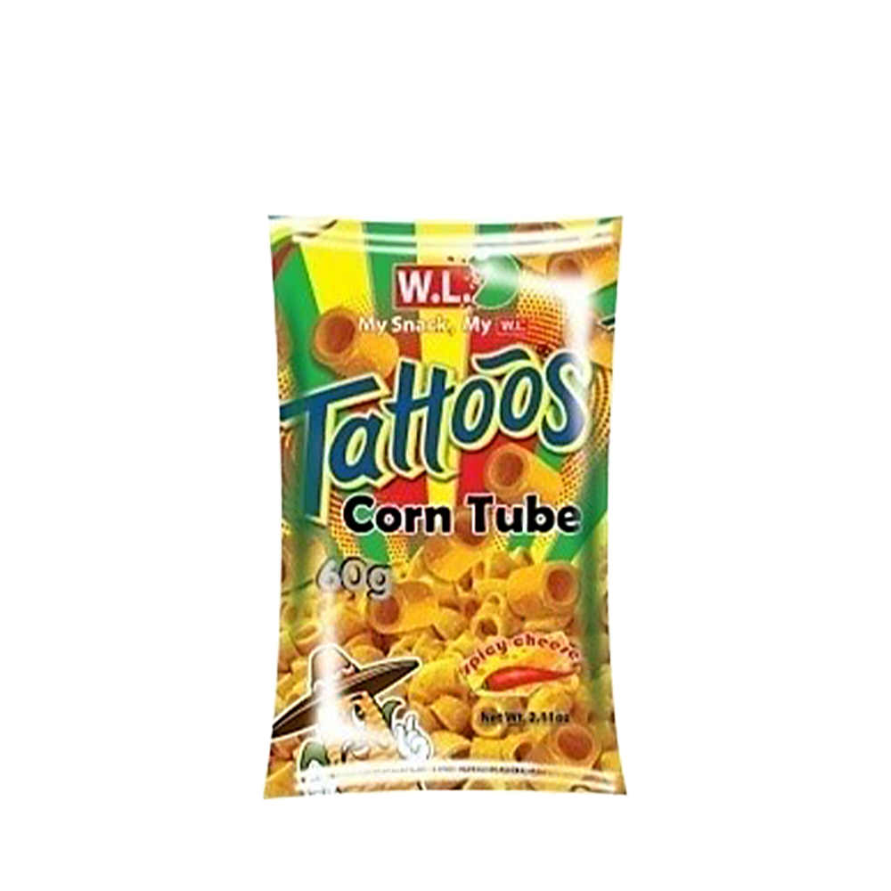 W.L - Food Tattoos Corn Tube Spicy Cheese - 10 x 10 x 60g-MRI
